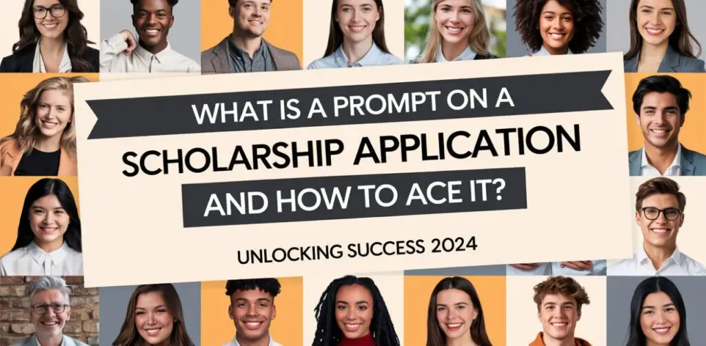 What is a prompt on a scholarship application